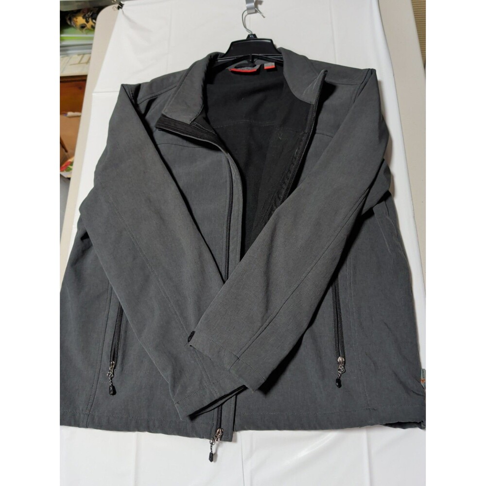 Free Country Men's Wind Resistant Water Resistant Jacket XXL Gray Lined Stretch